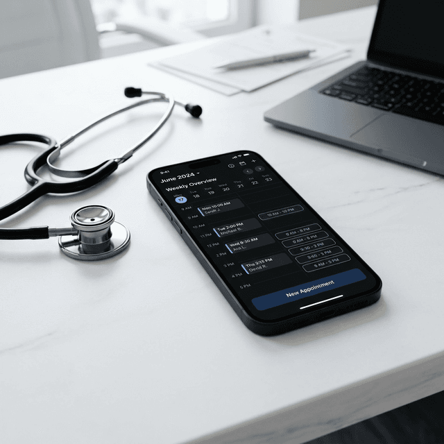 Software para gestionar citas médicas en Panamá — app de agendamiento con estetoscopio